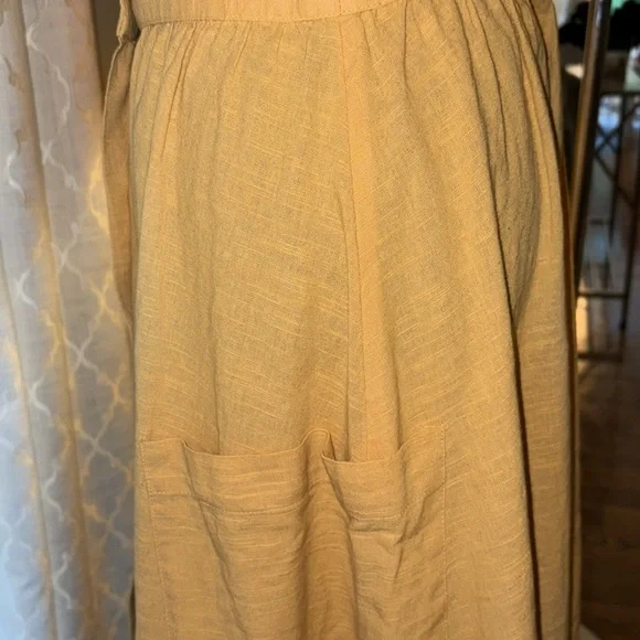 NWOT Free People Mustard Wrap Dress excellent cond, adorable all seasons! sz Md - Picture 8 of 14